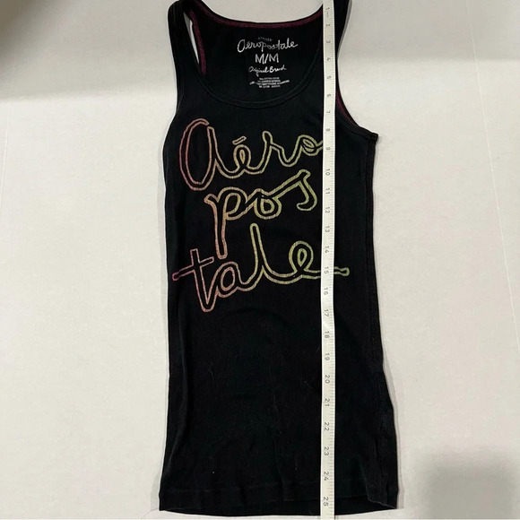 Aeropostale stretch tank top size Medium Black - Picture 8 of 9